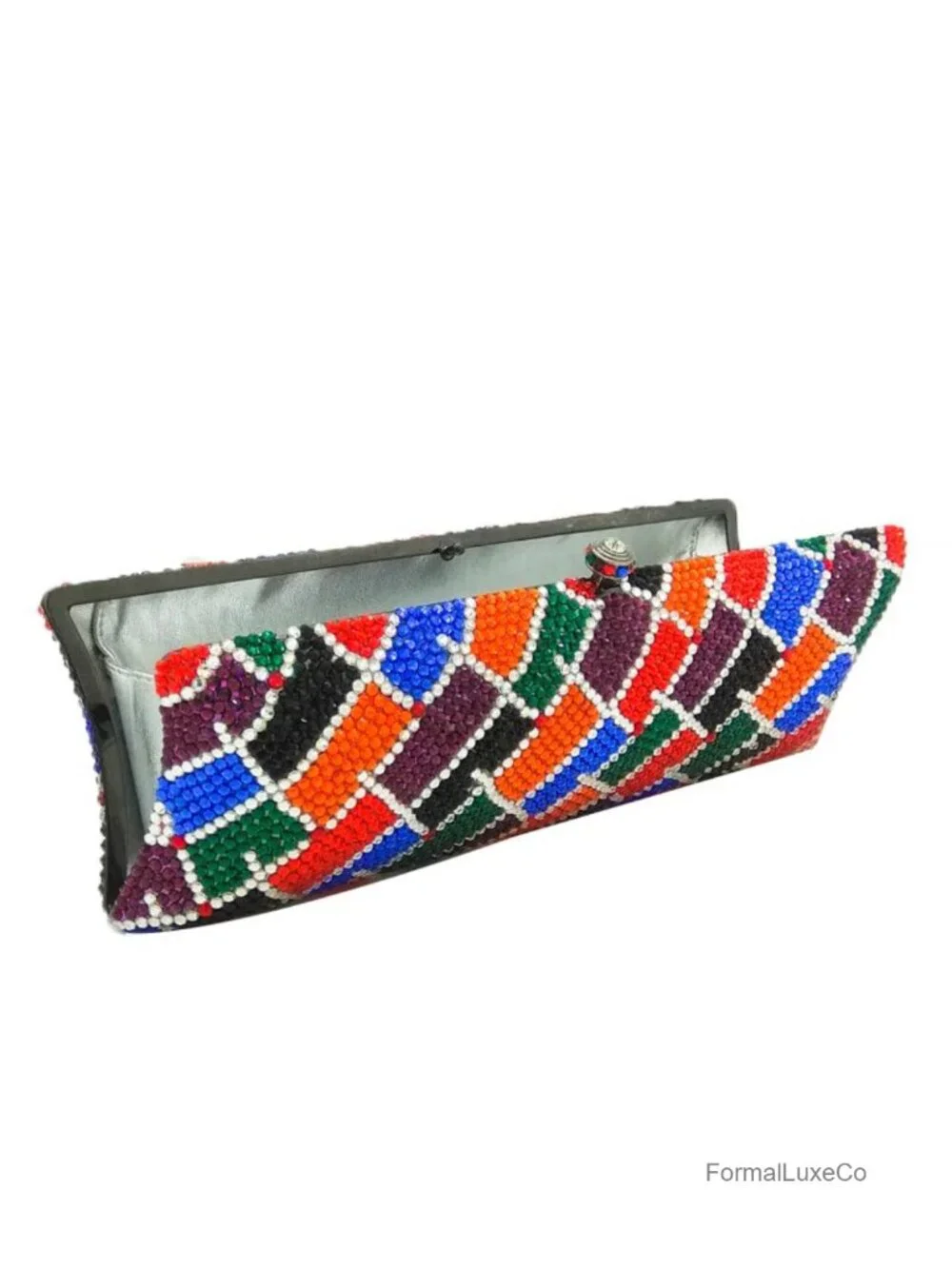 Crystal Rhinestone Clutch Bag Evening Minaudiere Handbag Women Wedding Prom